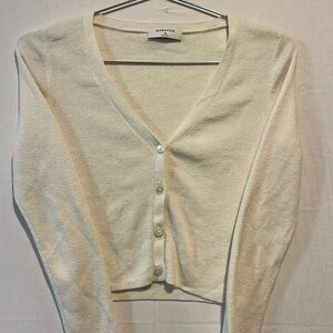 Aritzia Babaton Georgia wool blend cream cardigan